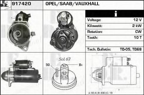 EDR 917420 - Motorino d'avviamento autozon.pro