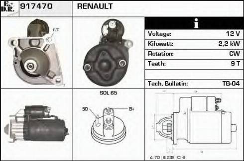 EDR 917470 - Motorino d'avviamento autozon.pro