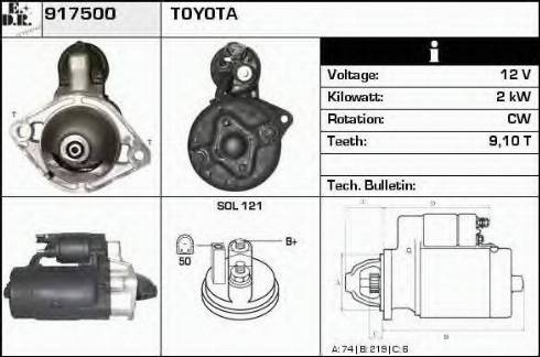 EDR 917500 - Motorino d'avviamento autozon.pro