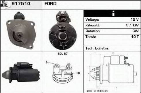 EDR 917510 - Motorino d'avviamento autozon.pro