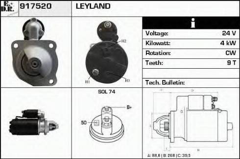 EDR 917520 - Motorino d'avviamento autozon.pro