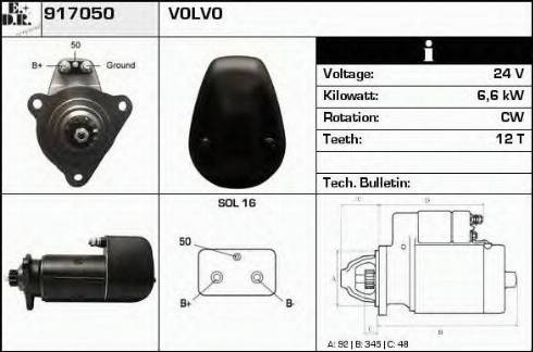 EDR 917050 - Motorino d'avviamento autozon.pro