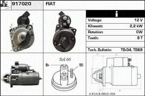 EDR 917020 - Motorino d'avviamento autozon.pro