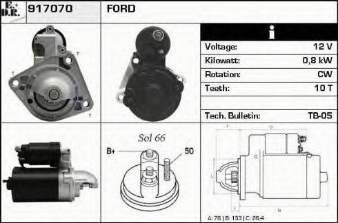 EDR 917070 - Motorino d'avviamento autozon.pro