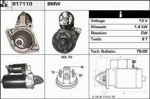 EDR 917110 - Motorino d'avviamento autozon.pro