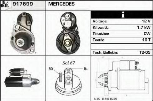 EDR 917890 - Motorino d'avviamento autozon.pro