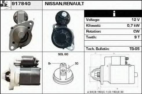 EDR 917840 - Motorino d'avviamento autozon.pro