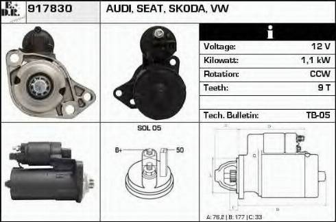 EDR 917830 - Motorino d'avviamento autozon.pro