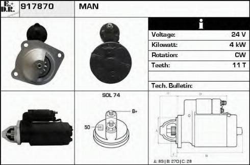 EDR 917870 - Motorino d'avviamento autozon.pro