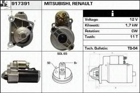 EDR 917391 - Motorino d'avviamento autozon.pro