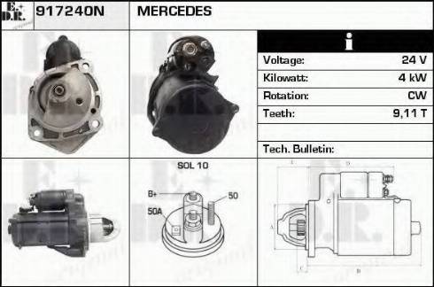 EDR 917240N - Motorino d'avviamento autozon.pro