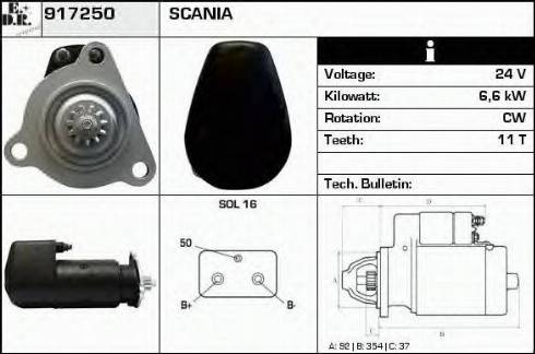 EDR 917250 - Motorino d'avviamento autozon.pro