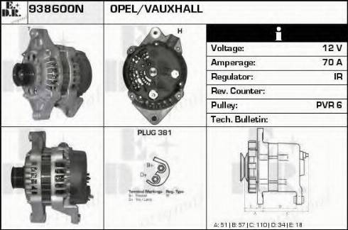 EDR 938600N - Alternatore autozon.pro