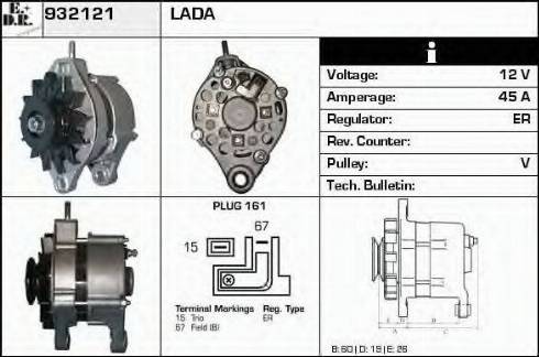 EDR 932121 - Alternatore autozon.pro