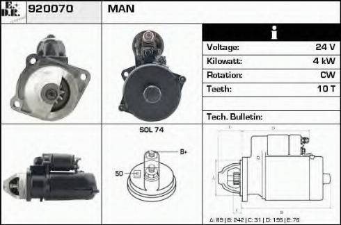 EDR 920070 - Motorino d'avviamento autozon.pro