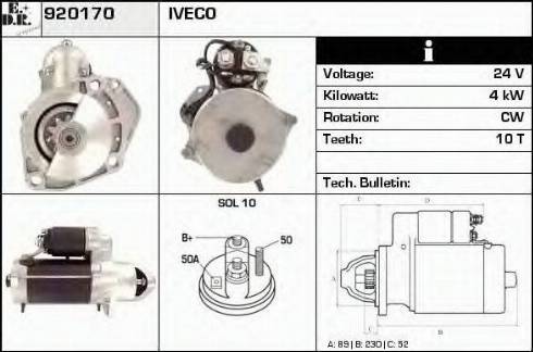 EDR 920170 - Motorino d'avviamento autozon.pro