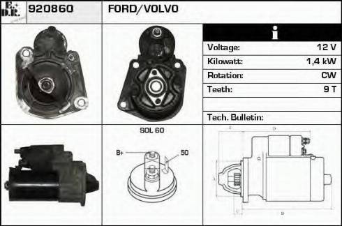 EDR 920860 - Motorino d'avviamento autozon.pro