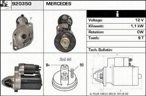 EDR 920350 - Motorino d'avviamento autozon.pro