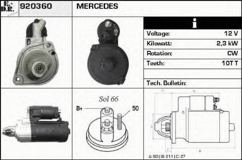 EDR 920360 - Motorino d'avviamento autozon.pro