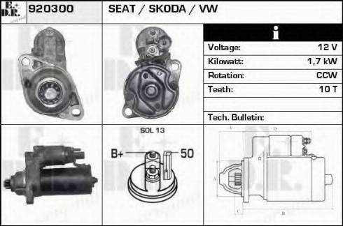 EDR 920300 - Motorino d'avviamento autozon.pro