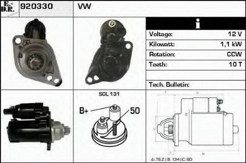 EDR 920330 - Motorino d'avviamento autozon.pro