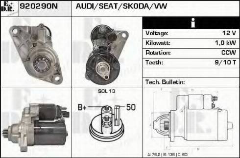 EDR 920290N - Motorino d'avviamento autozon.pro