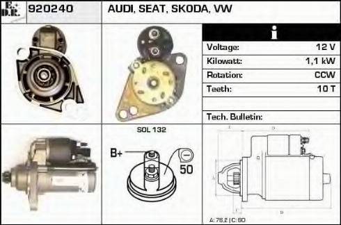 EDR 920240 - Motorino d'avviamento autozon.pro