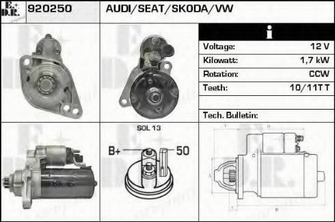 EDR 920250 - Motorino d'avviamento autozon.pro