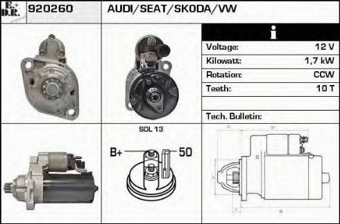 EDR 920260 - Motorino d'avviamento autozon.pro