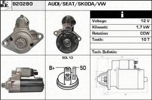 EDR 920280 - Motorino d'avviamento autozon.pro