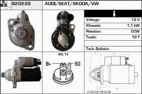 EDR 920230 - Motorino d'avviamento autozon.pro