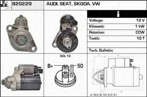 EDR 920220 - Motorino d'avviamento autozon.pro