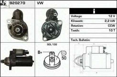 EDR 920270 - Motorino d'avviamento autozon.pro