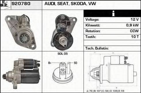 EDR 920780 - Motorino d'avviamento autozon.pro