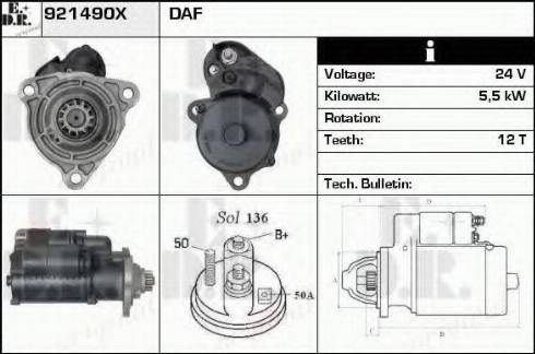 EDR 921490X - Motorino d'avviamento autozon.pro