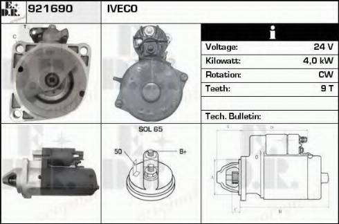 EDR 921690 - Motorino d'avviamento autozon.pro