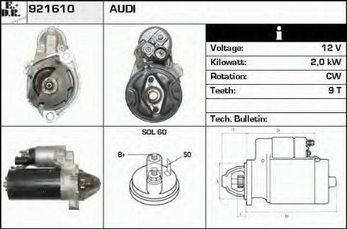 EDR 921610 - Motorino d'avviamento autozon.pro