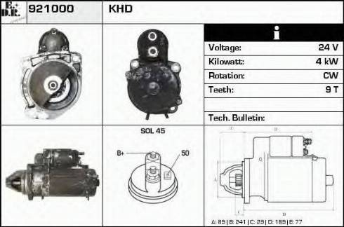 EDR 921000 - Motorino d'avviamento autozon.pro