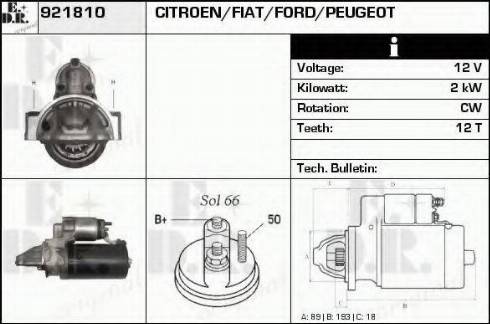 EDR 921810 - Motorino d'avviamento autozon.pro