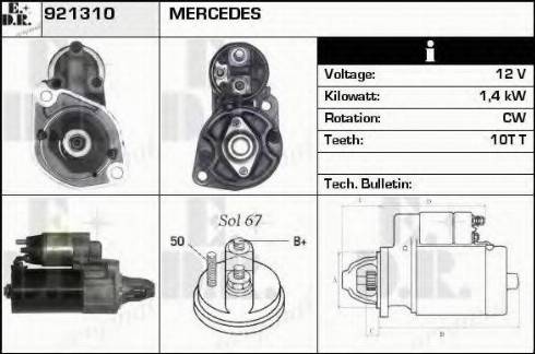 EDR 921310 - Motorino d'avviamento autozon.pro