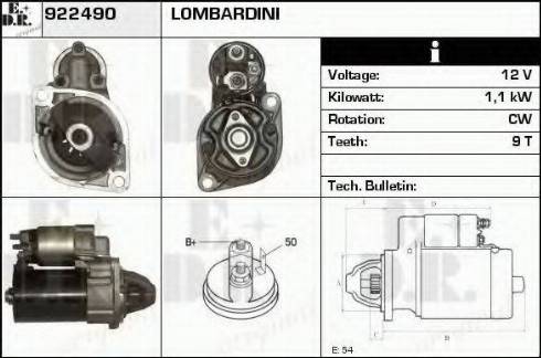 EDR 922490 - Motorino d'avviamento autozon.pro