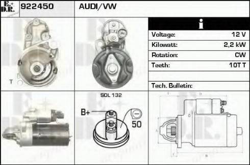 EDR 922450 - Motorino d'avviamento autozon.pro