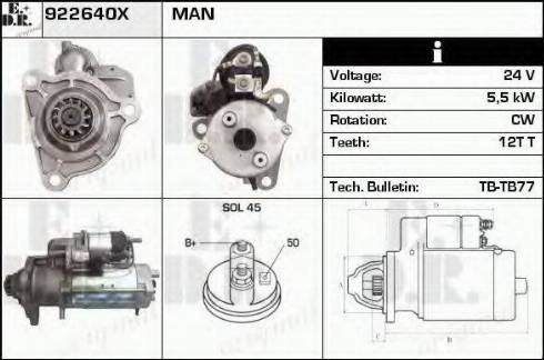 EDR 922640X - Motorino d'avviamento autozon.pro