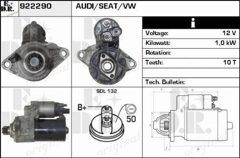 EDR 922290 - Motorino d'avviamento autozon.pro