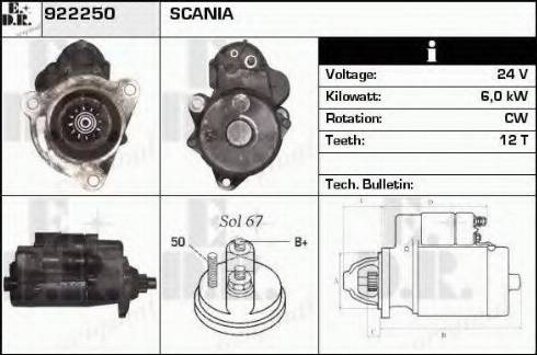 EDR 922250 - Motorino d'avviamento autozon.pro