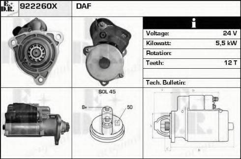 EDR 922260X - Motorino d'avviamento autozon.pro