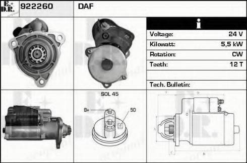 EDR 922260 - Motorino d'avviamento autozon.pro