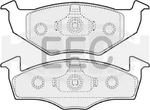 EEC BRP0974 - Kit pastiglie freno, Freno a disco autozon.pro