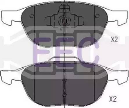 EEC BRP1415 - Kit pastiglie freno, Freno a disco autozon.pro