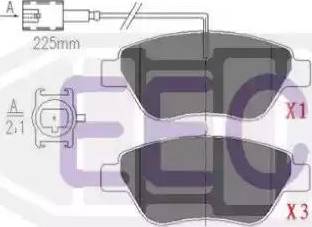 EEC BRP1549 - Kit pastiglie freno, Freno a disco autozon.pro